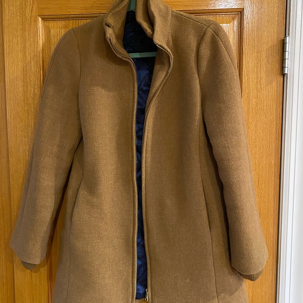 J crew cocoon/city coat! In caramel